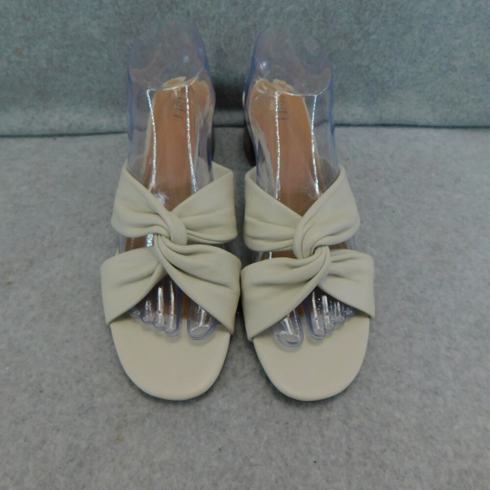 J. Jill Womens Sandal Soleil Knotted Block-Heels Bone Size 10 Shoe - Picture 4 of 9